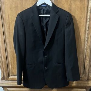 Men’s Stafford Suit Jacket Black Travel Stretch Size 38R Classic Fit